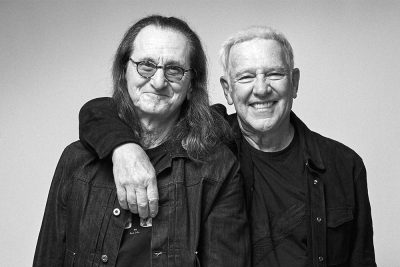 Geddy Lee (li.) und Alex Lifeson von der Band Rush.