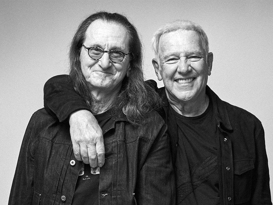 Geddy Lee (li.) und Alex Lifeson von der Band Rush.